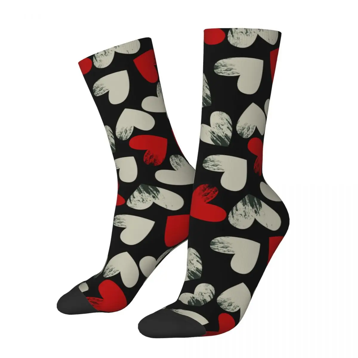 Scratched Heart Pattern Socks Men Women Polyester Funny Happy Socks Hip Hop Spring Summer Autumn Winter Socks Gifts