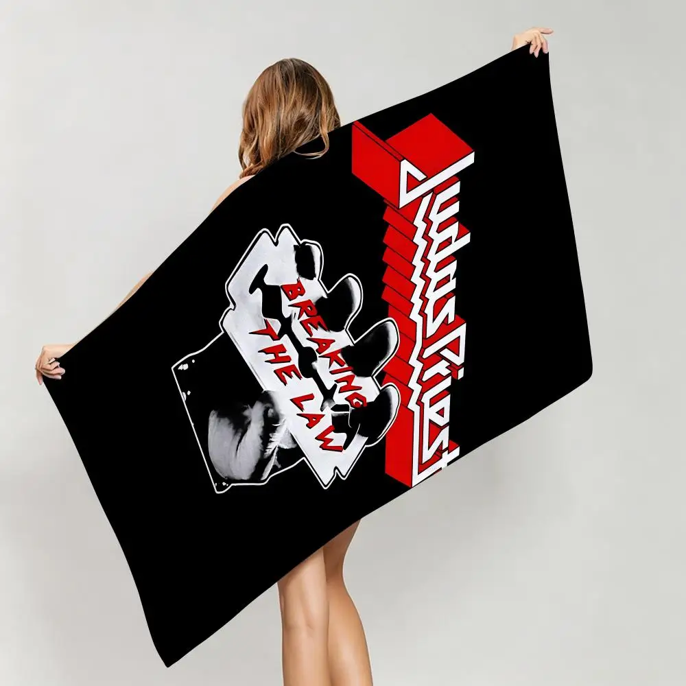 Metal J-Judas PriestS Towel Five-Star Hotel Quality Eco-Friendly Ultra Soft Thick Towels & Beach Towels