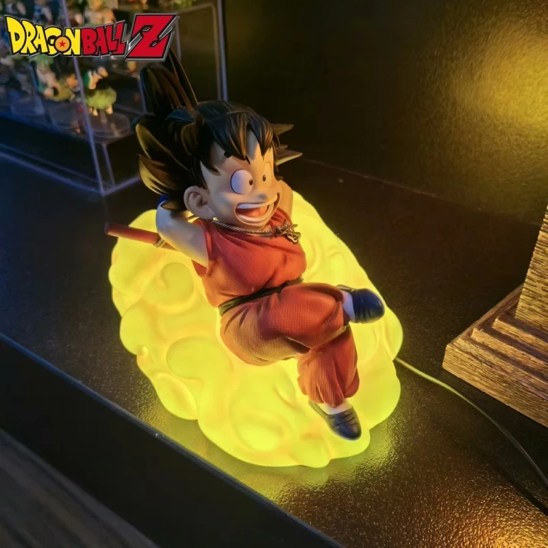 Dragon Ball Anime Modelo Goku emissor de luz, Figuras Jinderun, Ornamento Criativo, Decoração Desktop, Brinquedos Kawaii, Presente Periférico