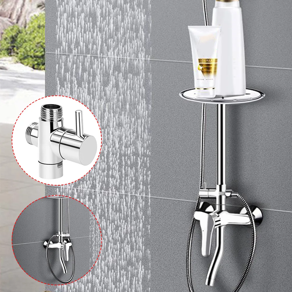 Valvola deviatrice a 3 vie separatore d'acqua in ABS adattatore a t per doccia regolabile valvola deviatrice per soffione doccia per bagno di casa
