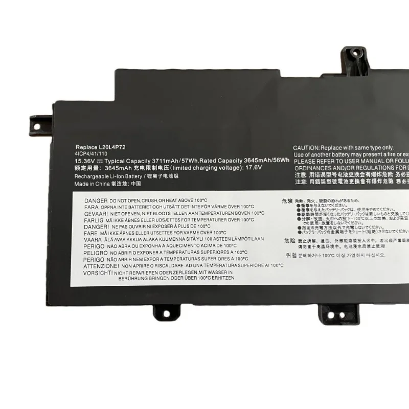 L20L4P72 for Lenovo ThinkPad T14s Gen2 L20M4P72 L20C4P72 Laptop Battery 0 Cycle  High Capacity Replacement Bateria Grade A Cell