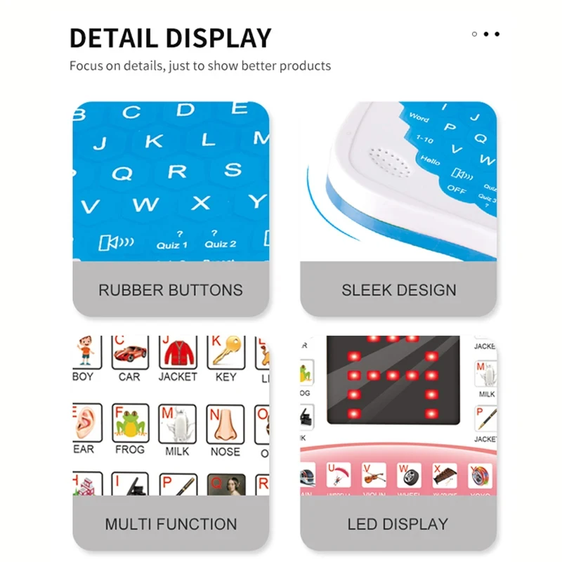 Máquina de aprendizaje, ordenador portátil, juguetes educativos electrónicos para niños en edad preescolar, regalo para niños pequeños, desarrollo de habilidades cognitivas