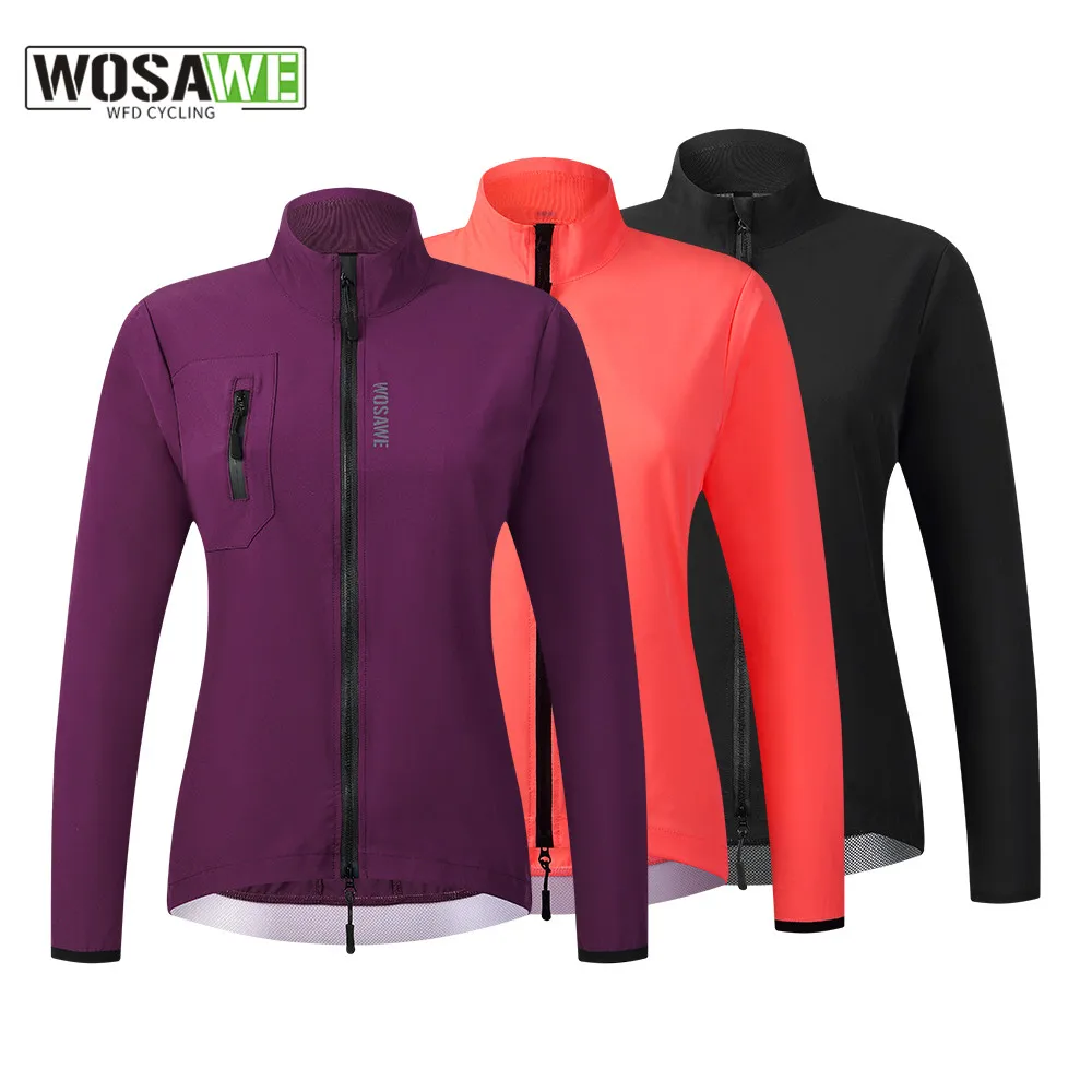 WOSAWE Women's Cycling Jacket Waterproof Windproof Windbreaker Cycling Clothing Women Road Bike Jacket Sport Bicycle Vest