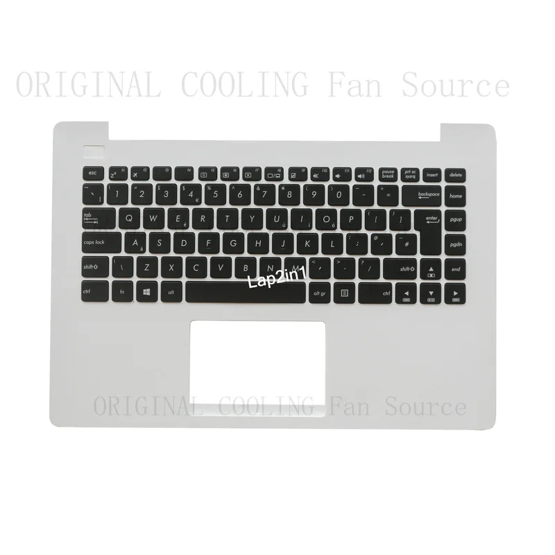 R+  New FOR ASUS X453MA R413MA F453MA White Palmrest Cover UK Keyboard 90NB04W2-R31UK0