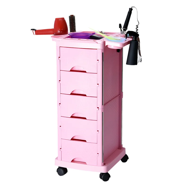 Professional Beauty Salon Furniture Auxiliary Cart Small Hairdressing Suitcase With Wheels Trolley Mini Rolling