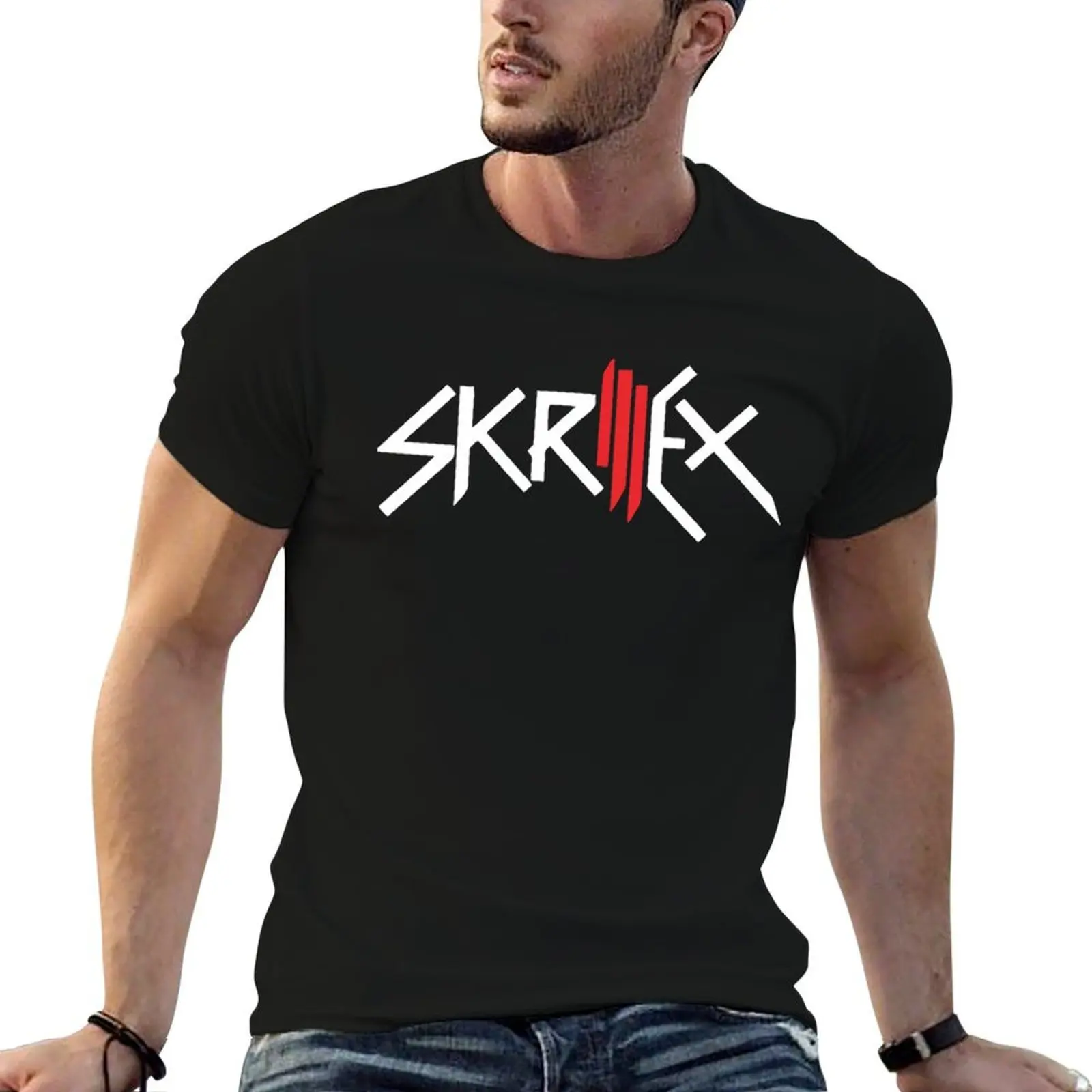 Skrillex camiseta de algodão 100% homem camisetas de marca de luxo de alta qualidade