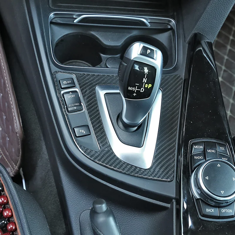 For BMW 3 4 Series F32 F30 F31 F33 F36 3GT F34 Real Carbon Fiber Central Control Gear Shift Panel Cover Car Interior Accessories