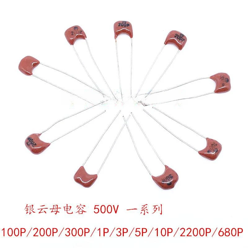 10/100pcs 100% new original CY2 silvermica capacitor 1P 3P 4P 8P 10P 15P 27P 33P 500V high frequency vertical capacitor