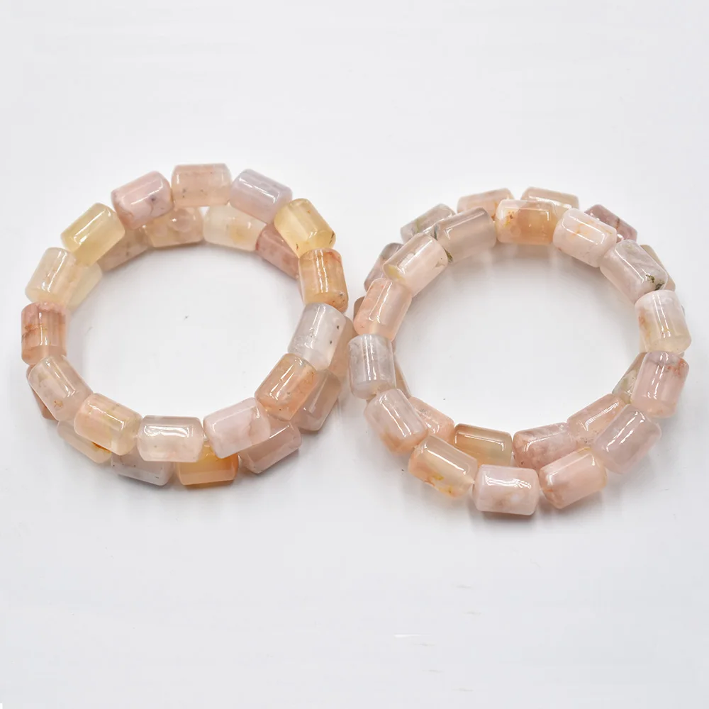 Wholesale 4pcs/lot Natural Stone Cherry blossom agate Beads Bracelet Gemstone Jewelry Bangle for Women for Men for Gift