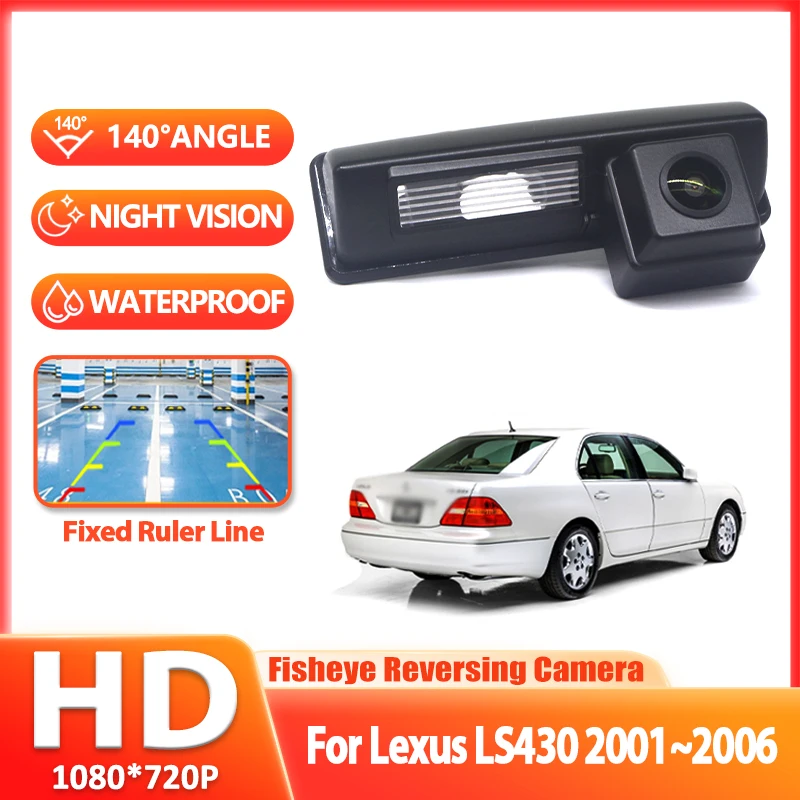 HD 1080P Night Vision Back up Rear View Camera CCD license plate Camera ​For Lexus LS430 LS 430 2001 2002 2003 2004 2005 2006