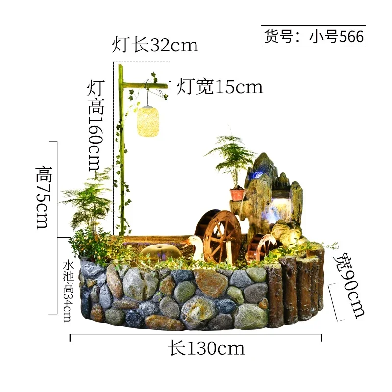Chinese rotstuin fontein aquarium landschap hotel tuin binnenplaats rotstuin zwembad ornament