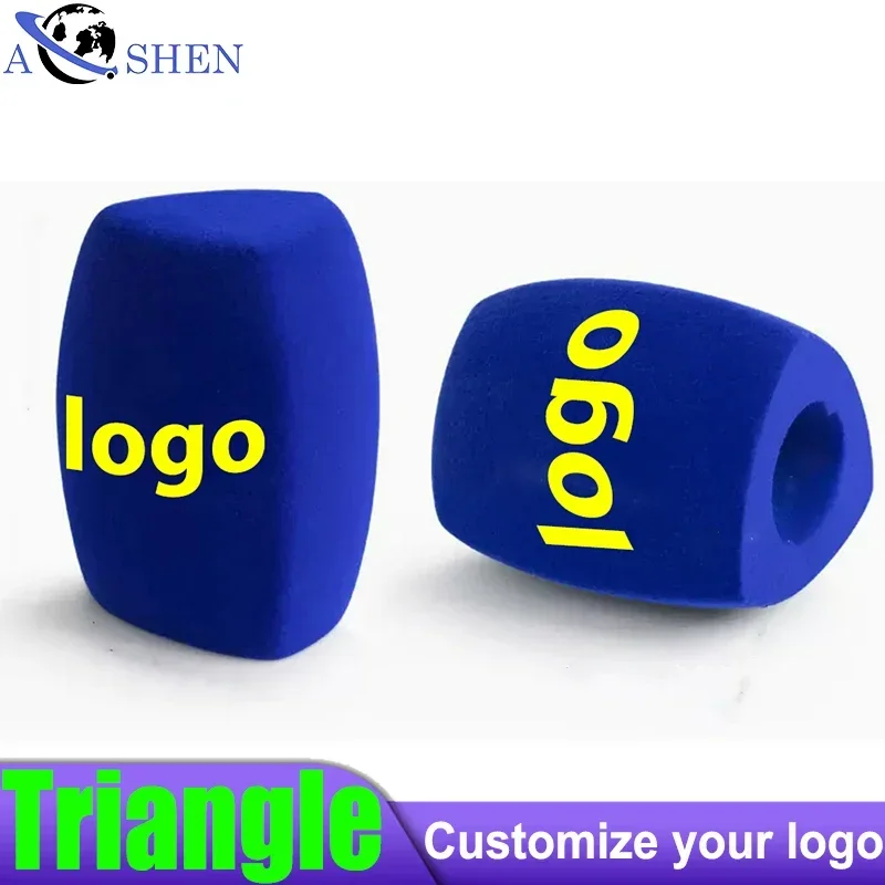 

Triangle Microphone Foam Cover Customize Your Logo Good Quality Print logo microphone foam Mic Cover Windscreen