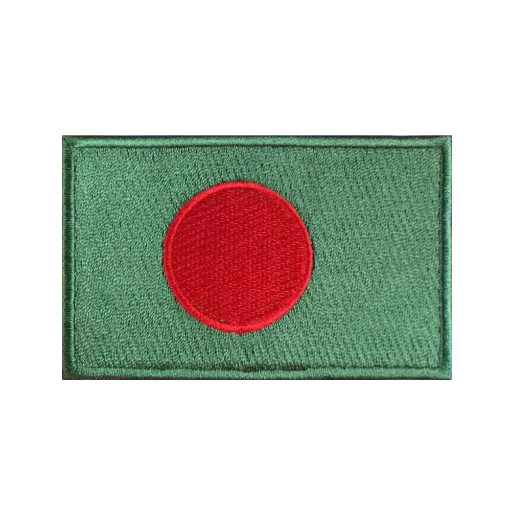 1PC bangladesz naszywki flagi Armband haftowane patche Hook & Loop lub haftowane naprasowanki odznaka wojskowy pasek