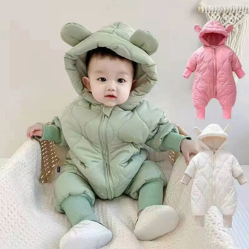 Infant Dicke Samt Onesie Kleidung Winter Herbst Warme Strampler Für Baby Mädchen Jungen Overall Kinder Overalls Neugeborenen Unten Ein Stück