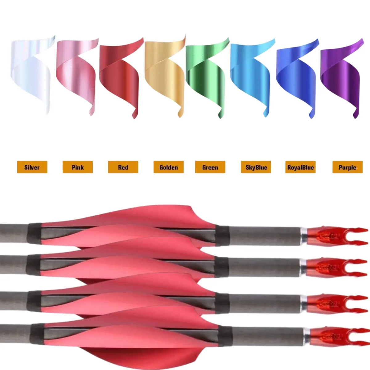 

1.75"/2" Archery Spin Vanes Spiral Plastic Feather Fletches Right Wing Arrow Shaft DIY For Bow Hunting Shooting Accessory 50pcs