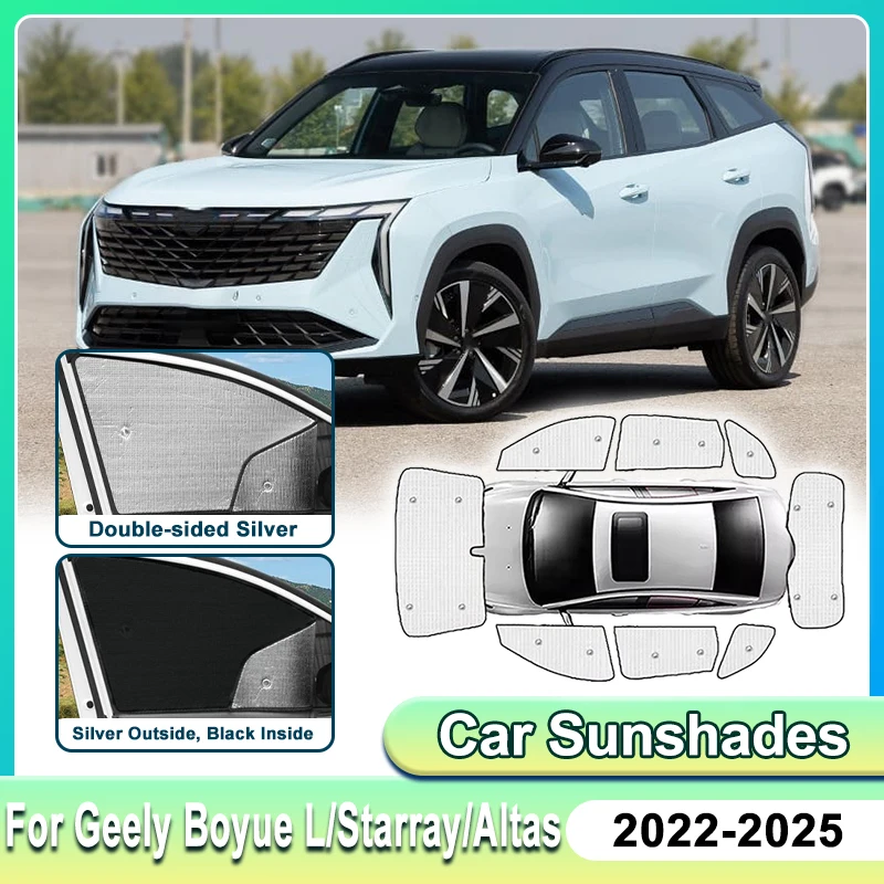 

For Geely Boyue L Starray 2022 2023 2024 2025 Altas FX11 Car Windshield Sun Shade Privacy Blind Sun Visor Cover Auto Accessories