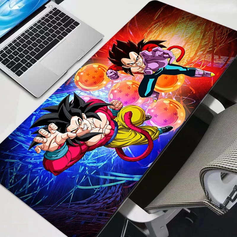 Tapis de souris pour ordinateur, tapis de souris Dragon Ball Son Goku, grand tapis de souris pour gamer, tapis de clavier XXL, tapis de bureau pour PC