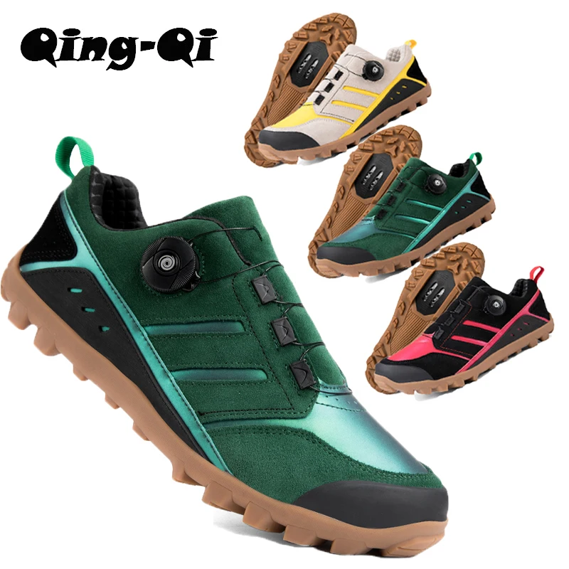 

QQ-TB181 Mens MTB Shoes Breathable Cycling Hiking Trekkiing Shoes Low-top MTB Gravel Road Bicycle Sneakers Tenis Masculino 39-50