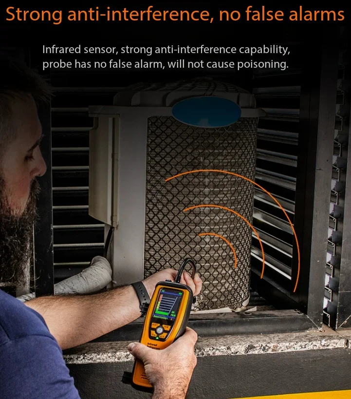 Sensitive Portable Rechargeable Refrigerant Gas Leak Detector Elitech ILD-200 English version
