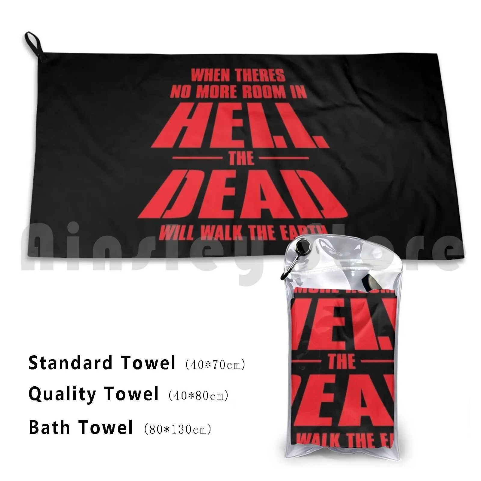The Dead Will Walk The Earth Bath Towel Beach Cushion Night Of The Living Dead Dawn Of The Dead Day Of The