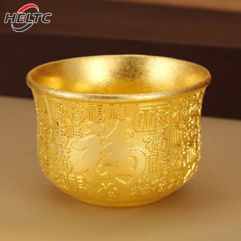 1pcs Brass Serving Bowl Cup Chinese Ritual Buddhist Offering Water Bowl Brass Tibetan WorshipTemple Water Tea Container