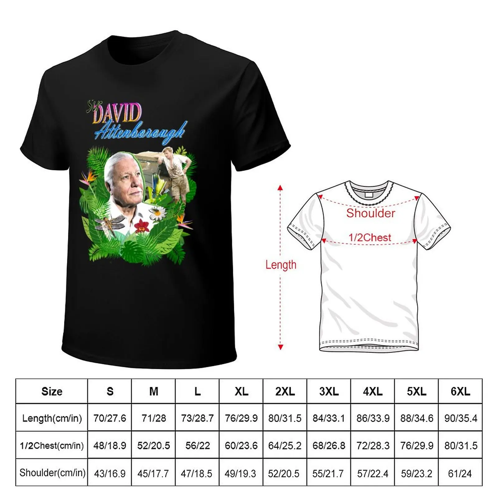 Sir David Attenborough T-Shirt for a boy vintage anime shirt graphic tee shirt t shirt men 100℅ cotton