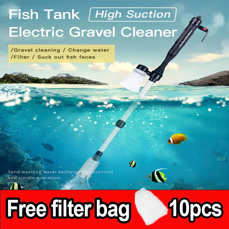 

Electric sand washing machine equipped with ten filter bags.Water pumping sand filtering cleaning device for large fish tank