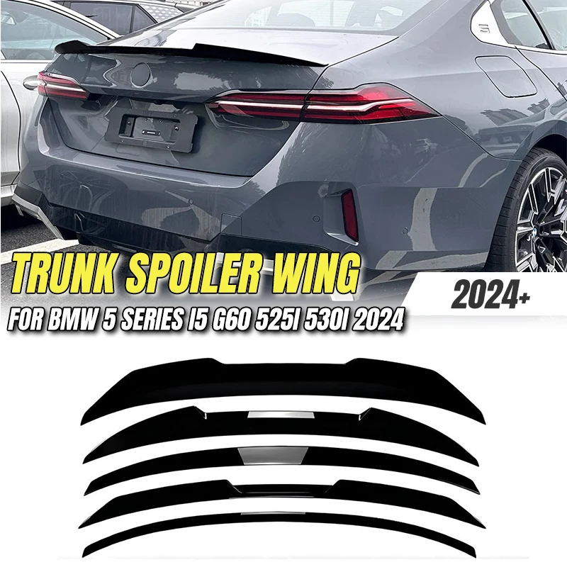 

For BMW 5 Series G60 i5 2024+ 525i 530i M60 Rear Trunk Spoiler Lip Gloss Black Tuning Accessories