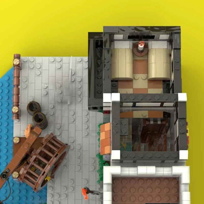 

Средневековый замок, модель Moc, строительные кирпичи, Лев, рыцари, гавань, технология, модульные блоки, подарки, рождественские игрушки, наборы «сделай сам», сборка