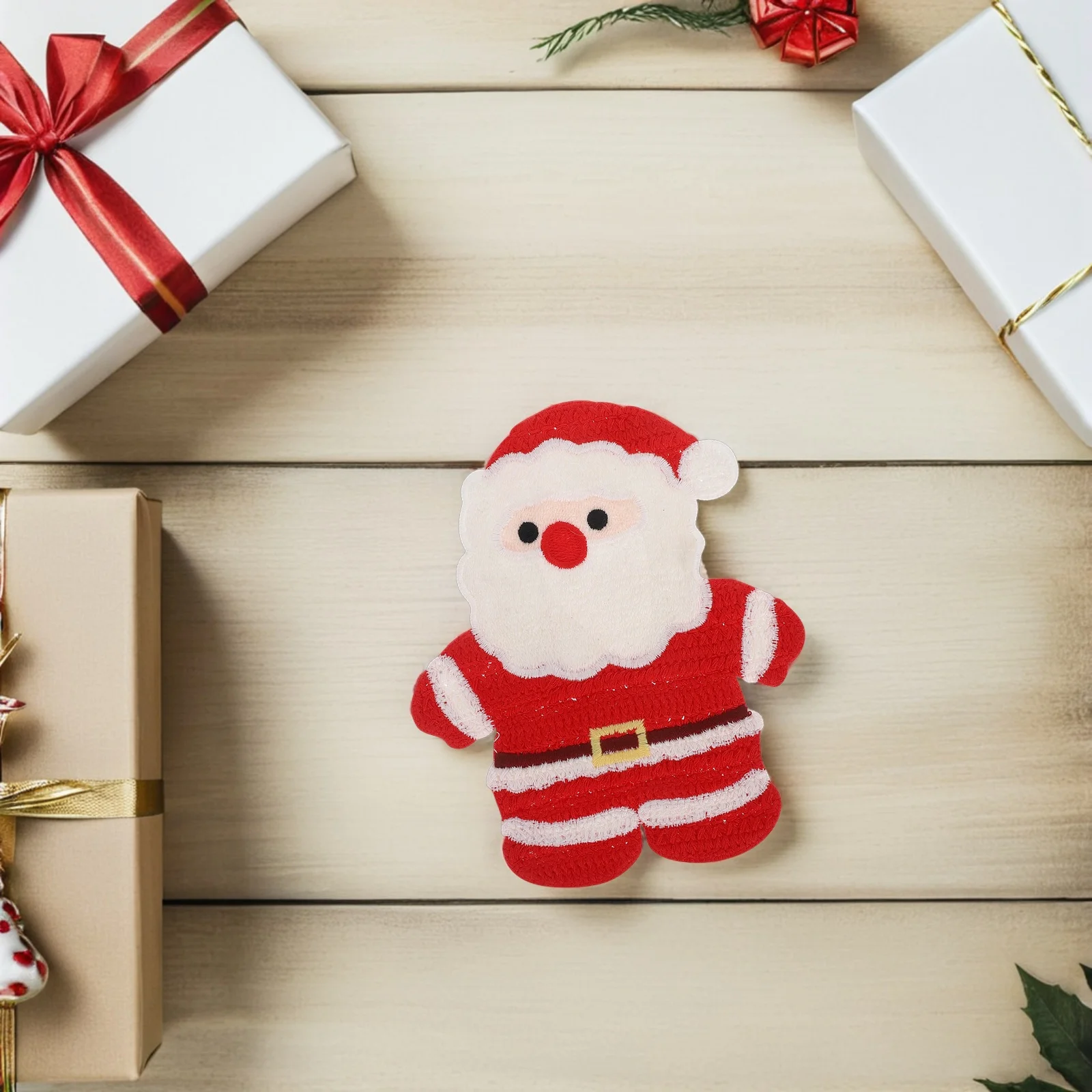 

Christmas Santa Claus Embroidered Patch Large Iron on Sew on Applique for Clothing Bags Hats Holiday Repair Decoration