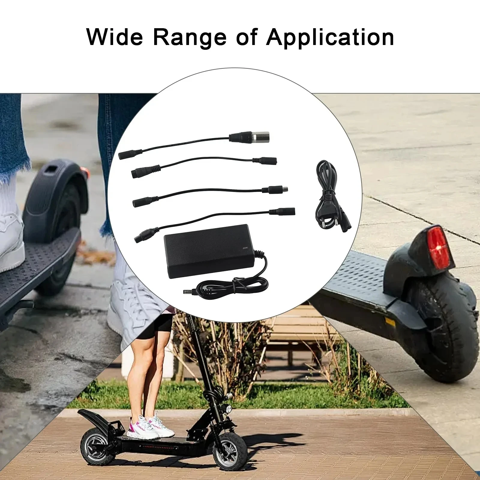 Brand New Power Adapter AC 100-240V Black DC 42V 2A Electric Scooter Accessories US/ EU/ UK Plug For 24-36v Lithium Battery image 5