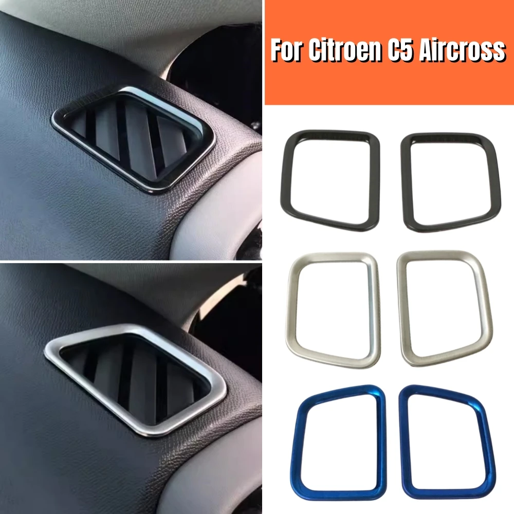 

For Citroen C5 Aircross 2018-2021 2022 Stainless Steel Car front Small air outlet Decoration Cover Trim Car Accessories styling