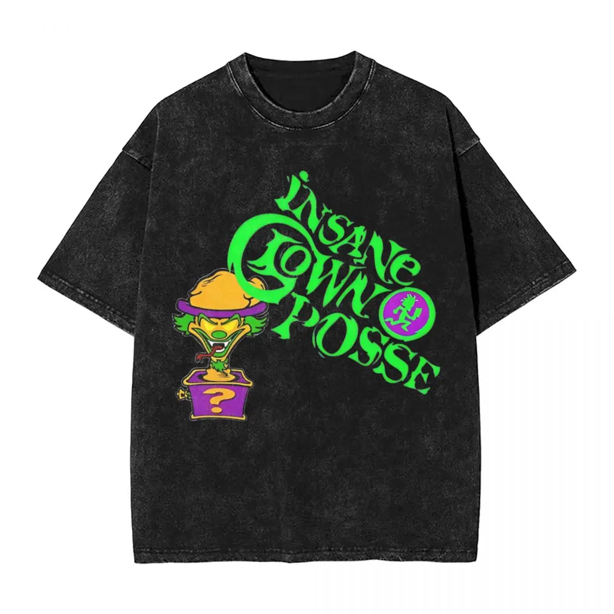 Washed T Shirts Insane Clown Posse Novelty T-Shirt ICP Violent J Shaggy 2 Dope Streetwear Short Sleeve Tees for Men Women