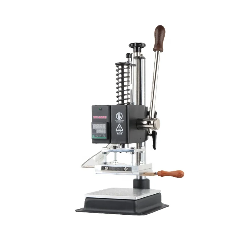 Máquina de estampado Digital con ranura en T, estampadora en caliente, estampadora Manual para cuero de PVC, Pu y papel