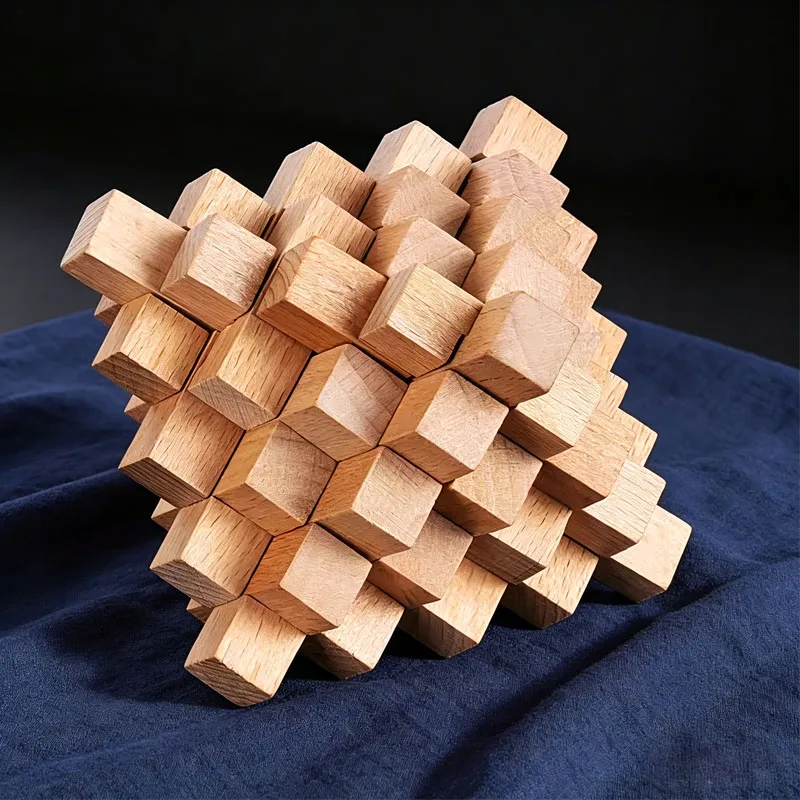 Difficult LuBan Lock Pineapple Shaped Wooden Brain Teaser Puzzles For Kids Adults Educational Mind Toys IQ Challenge Gifts