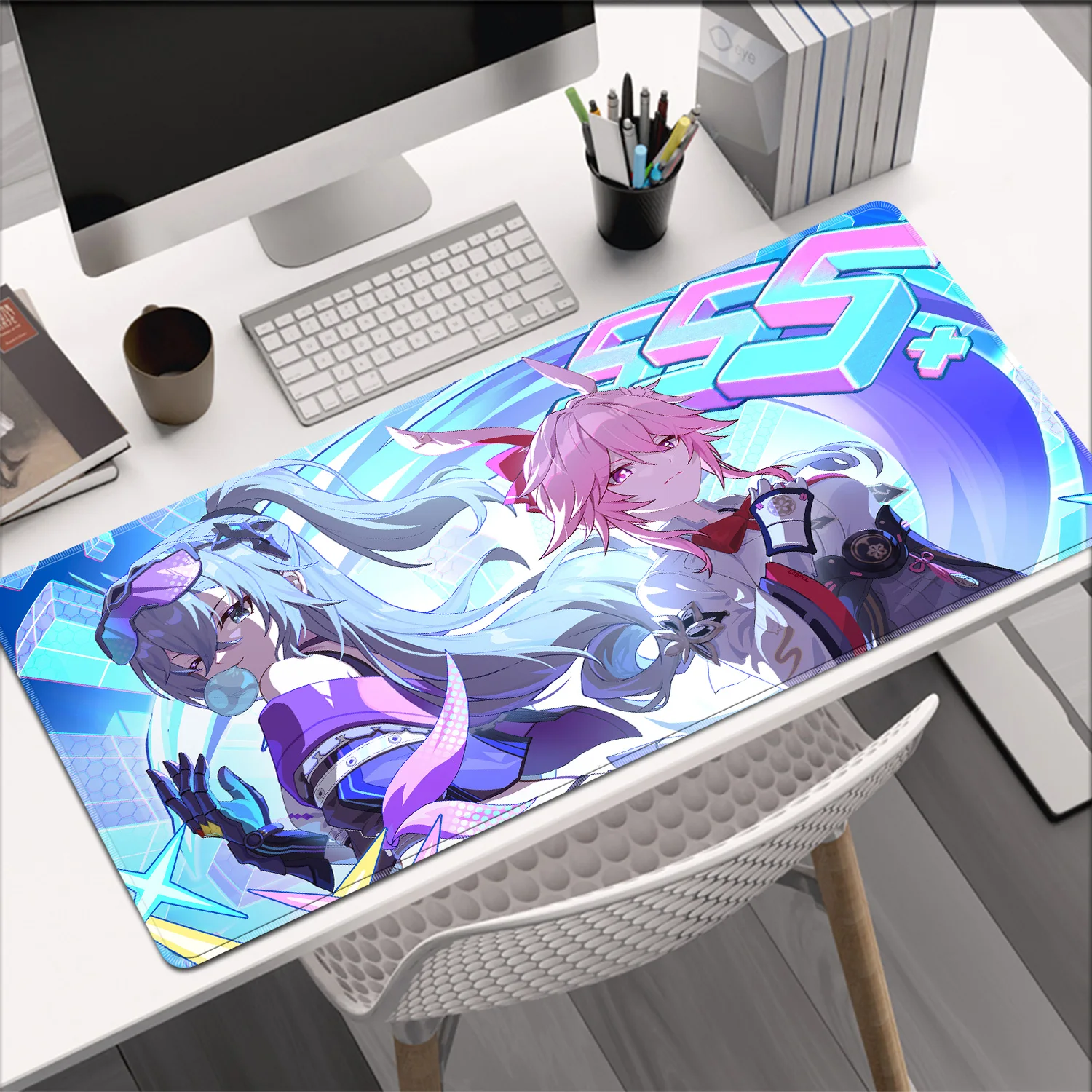 2026 New Honkai Star Rail Silver Wolf Mouse Mat Large Non-slip Keyboard Pad XXL Anime Girl Kawaii Design Mouse Pad for Gamers
