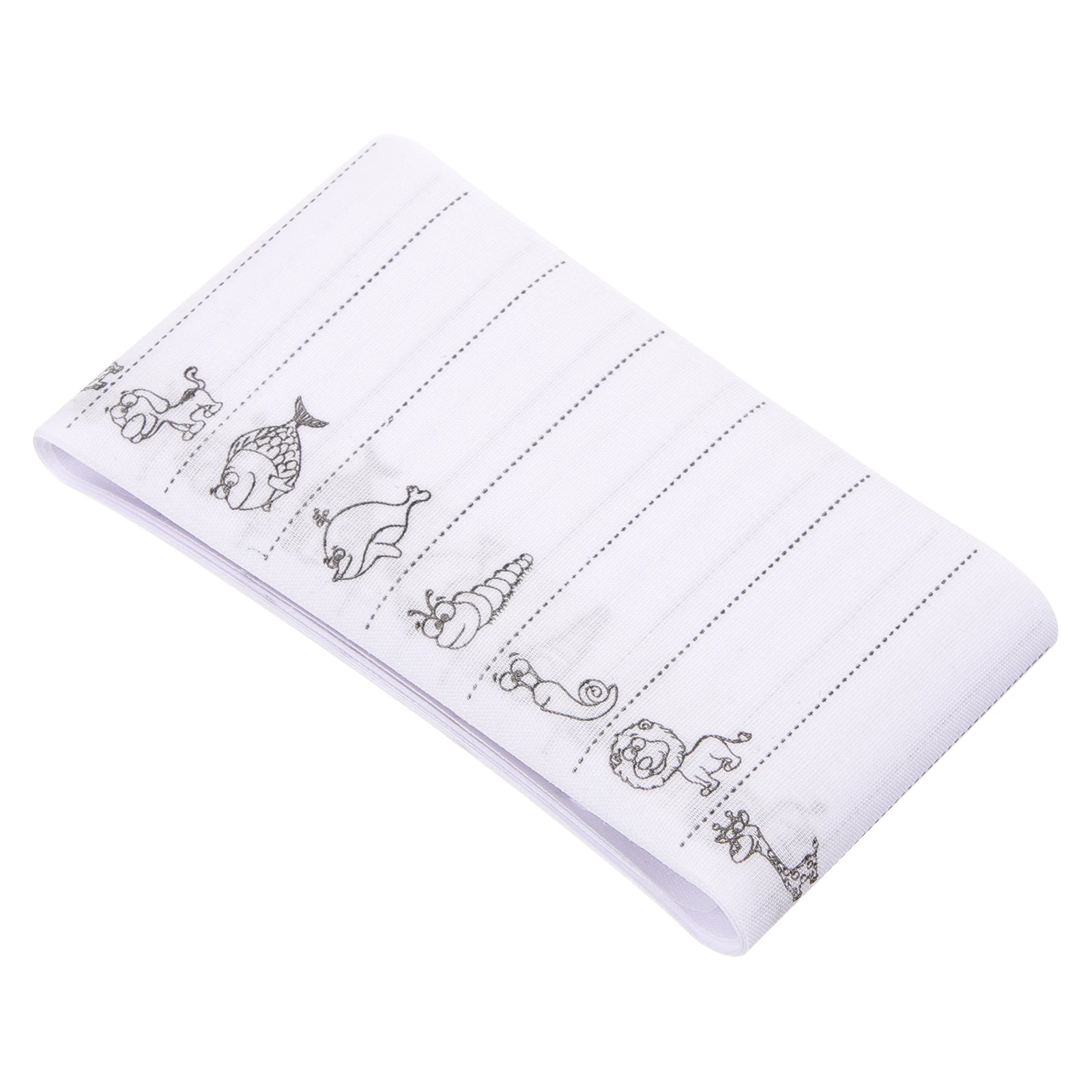 

White Cartoon Decals Clothing Labels Writable Iron Stickers Kids Clothing Writable Tags Clothes Fabric Waterproof Tags Sewing