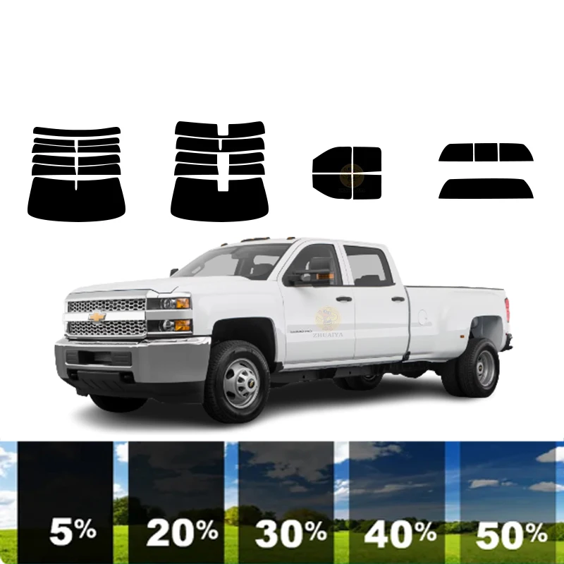 

precut Removable Window Tint Film 100%UVR 5%-70%VLT Heat Insulation Carbon ﻿For CHEVROLET SILVERADO 3500 2DR PICKUP EXT2015-2019