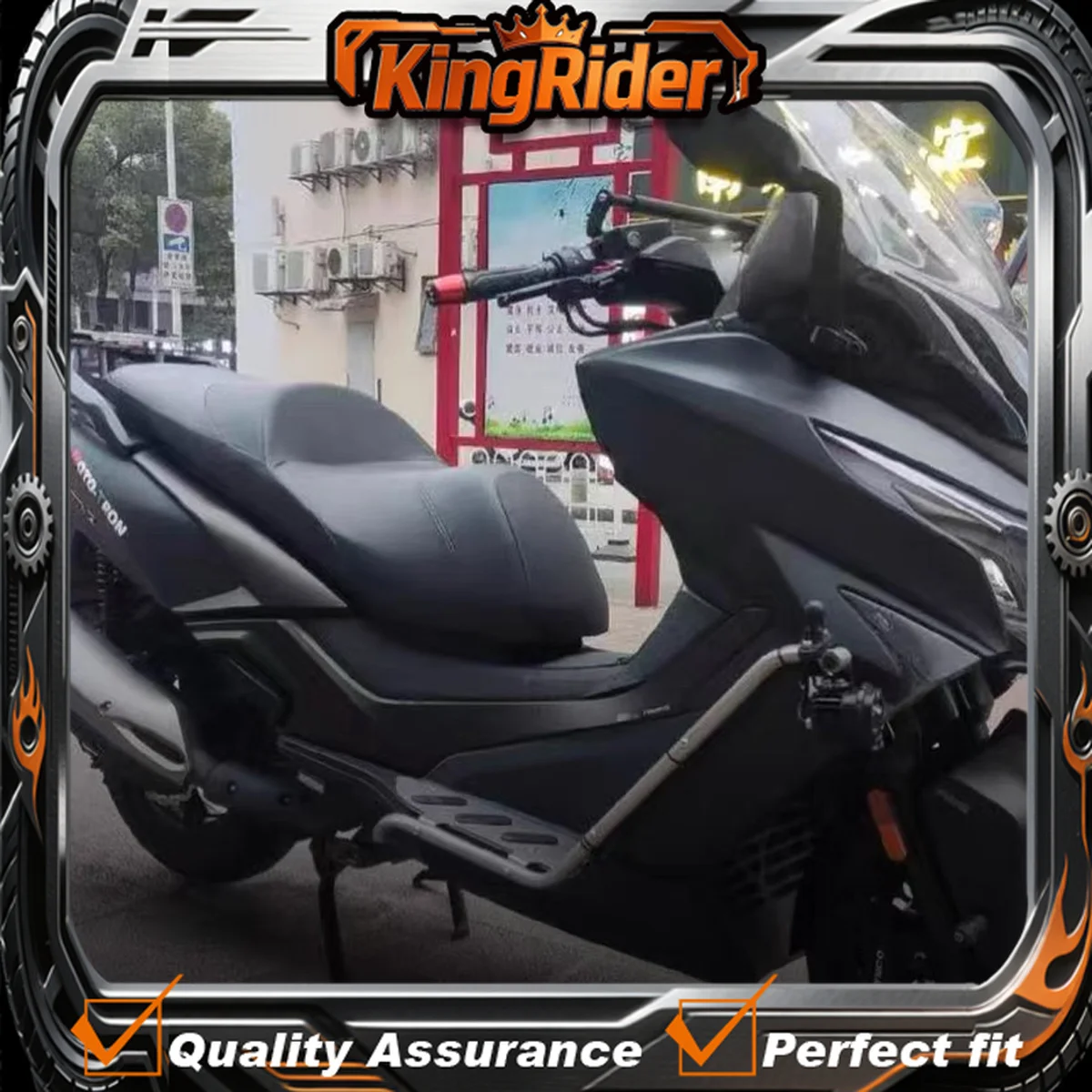 For KYMCO Xciting S400 Xciting400 2019-2022 bumper bumper spotlight bracket Body protection widened pedal front bumper frame