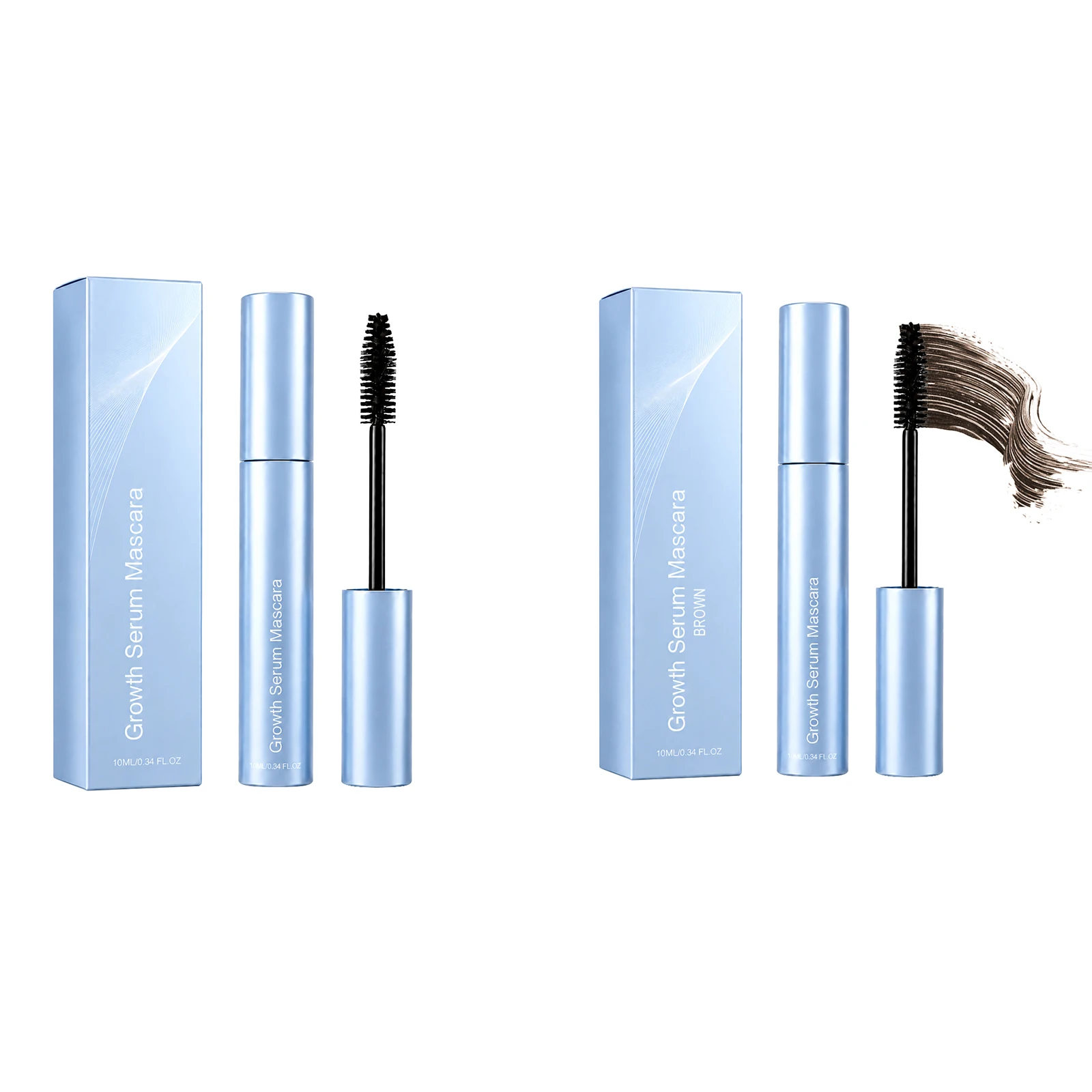 Black/Brown Volumizing Mascara Vitamin E Infused Waterproof Smudge‑Proof Long Lasting Curling Eye Makeup For Short Sparse Lashes