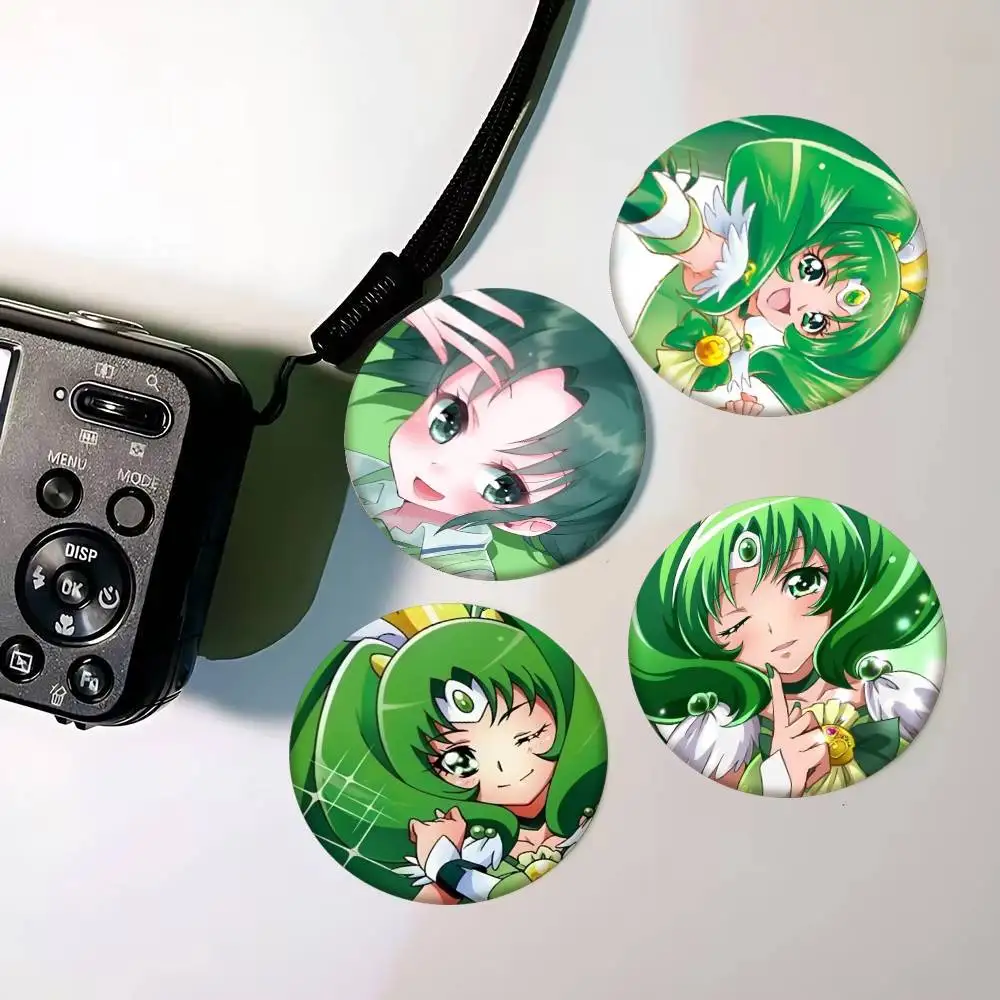Anime Cure March Midorikawa Nao Badge Tinplate Meme Round Brooch for Hat Bag Creative Lapel Jewelry Accessories Gifts
