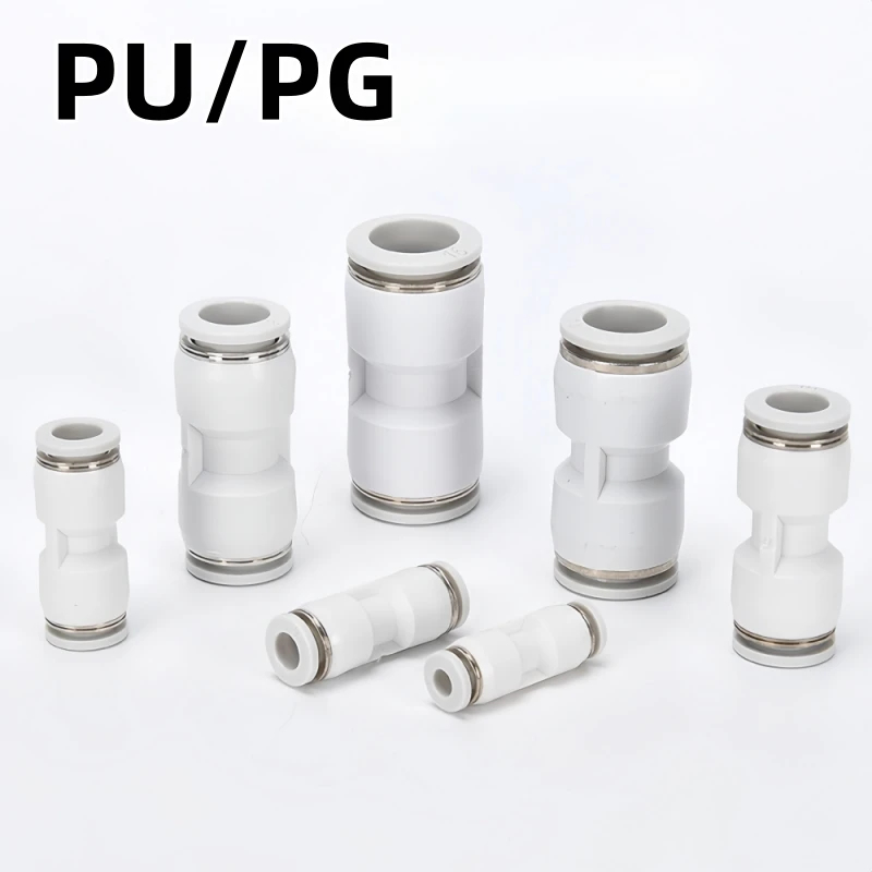 Pneumatic Fittings Quick Connectors Air and Water Pipes Push-on Hose Connectors 4mm 6mm 8mm 10mm 12mm 14mm 16 PU PG PE PEG PY PW
