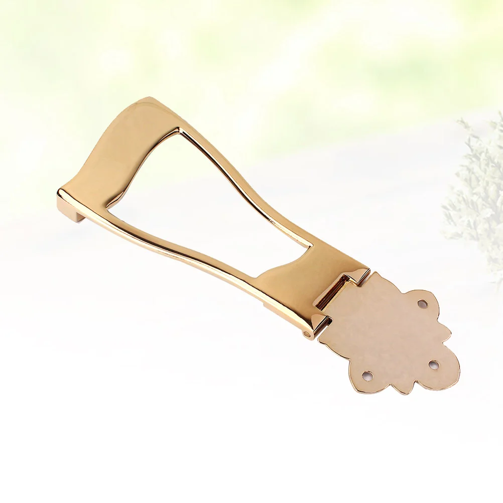 

Guitar Tailpiece Jazz Guitar Bridge Height Adjustable 6 String Arched GA418 Golden Guitar Parts Accessories Musical Instruments