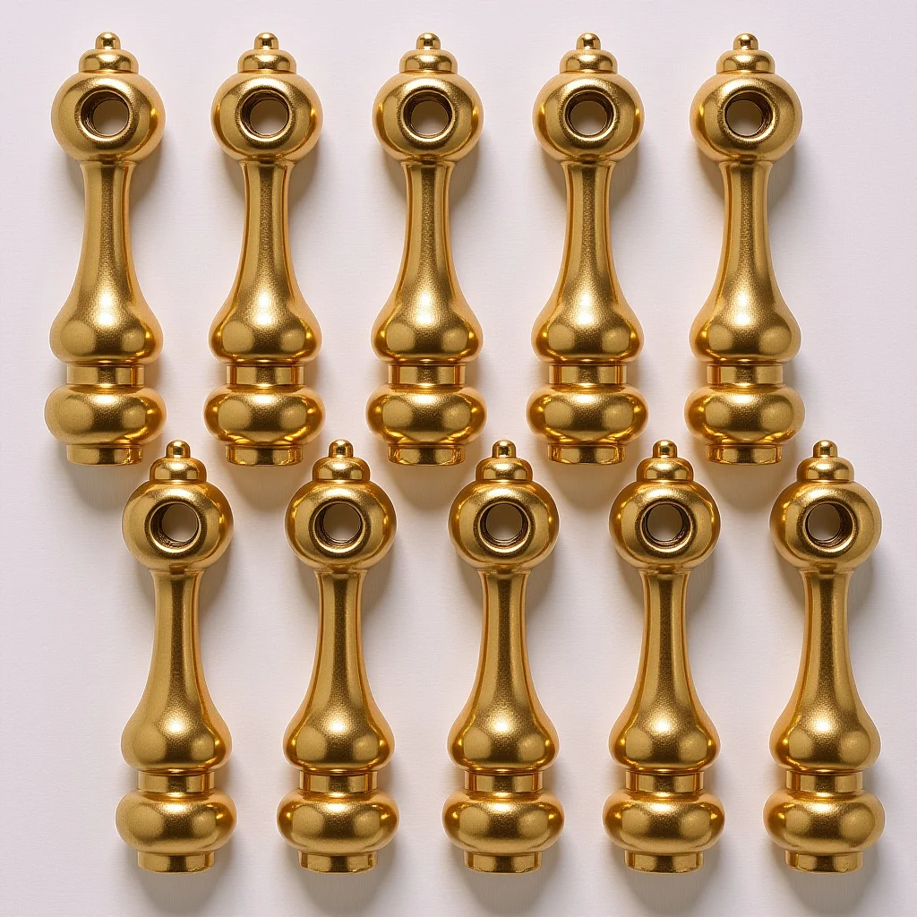 

10Pcs Decorative Spindles Hardware Connectors for Glass Fence Post Wine Cabinet Cart Furniture Rail End Cap Metal Connection