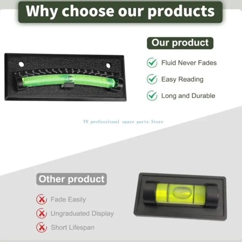 41XA Campistas Mororhome Nível bolha ABS Material Anti Shake Caravanas Detector equilíbrio