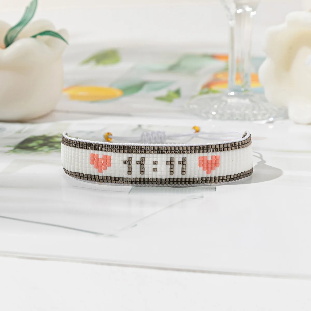 2023 new symmetrical digital love miyuki bracelet female cute simple INS wind bracelet