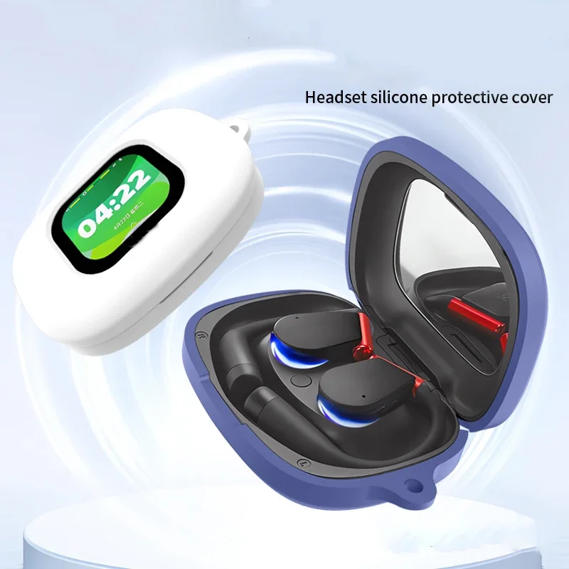 Silicone Case Cover For Cleer arc 5,Headphone Case All-Round Shockproof Shell Case Earphone Protectiv Sleeve with Hook Accessory