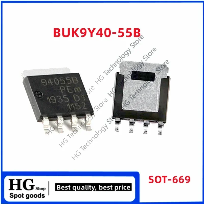 10PCS/Lot Original new  BUK9Y40-55B 94055B silk screen 94055B SOT-669 MOS FET IC chip