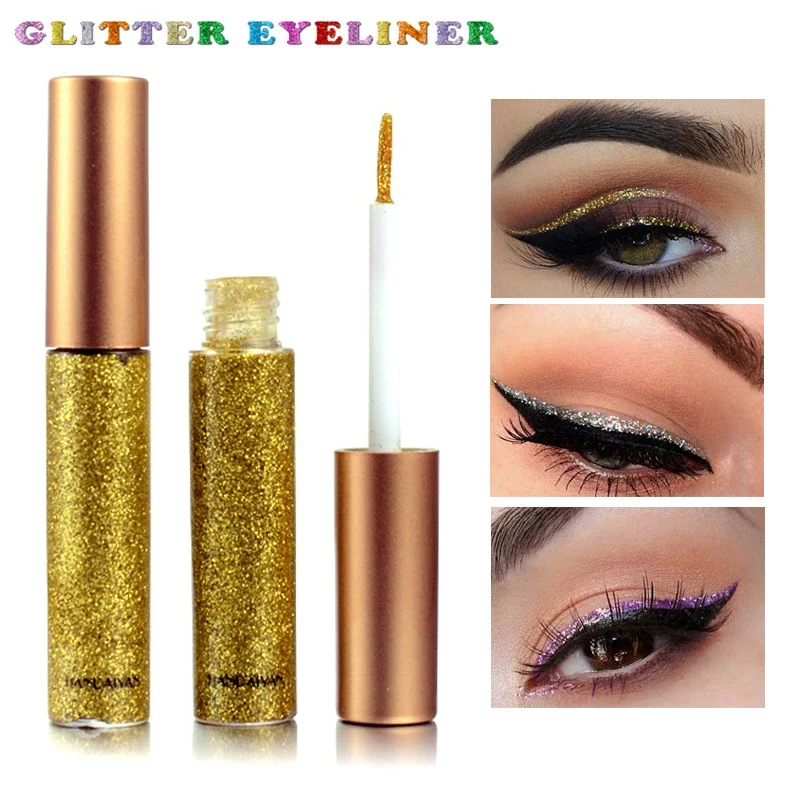 Glitter Liquid Eyeliner Diamond Eyeshadow Makeup Waterproof 10 Colors Shiny Sequins Eye Shadow Stick Beauty Cosmetics