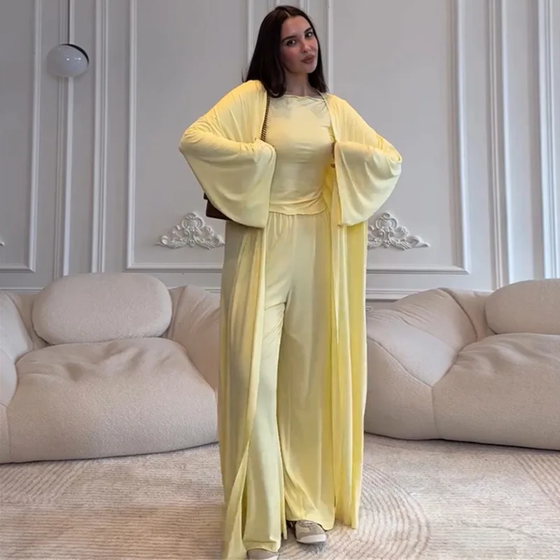 European American 2000s Autumn Elegant Chic style Retro Casual Daily streetwear long sleeve drape shirt Pants three-piece sets